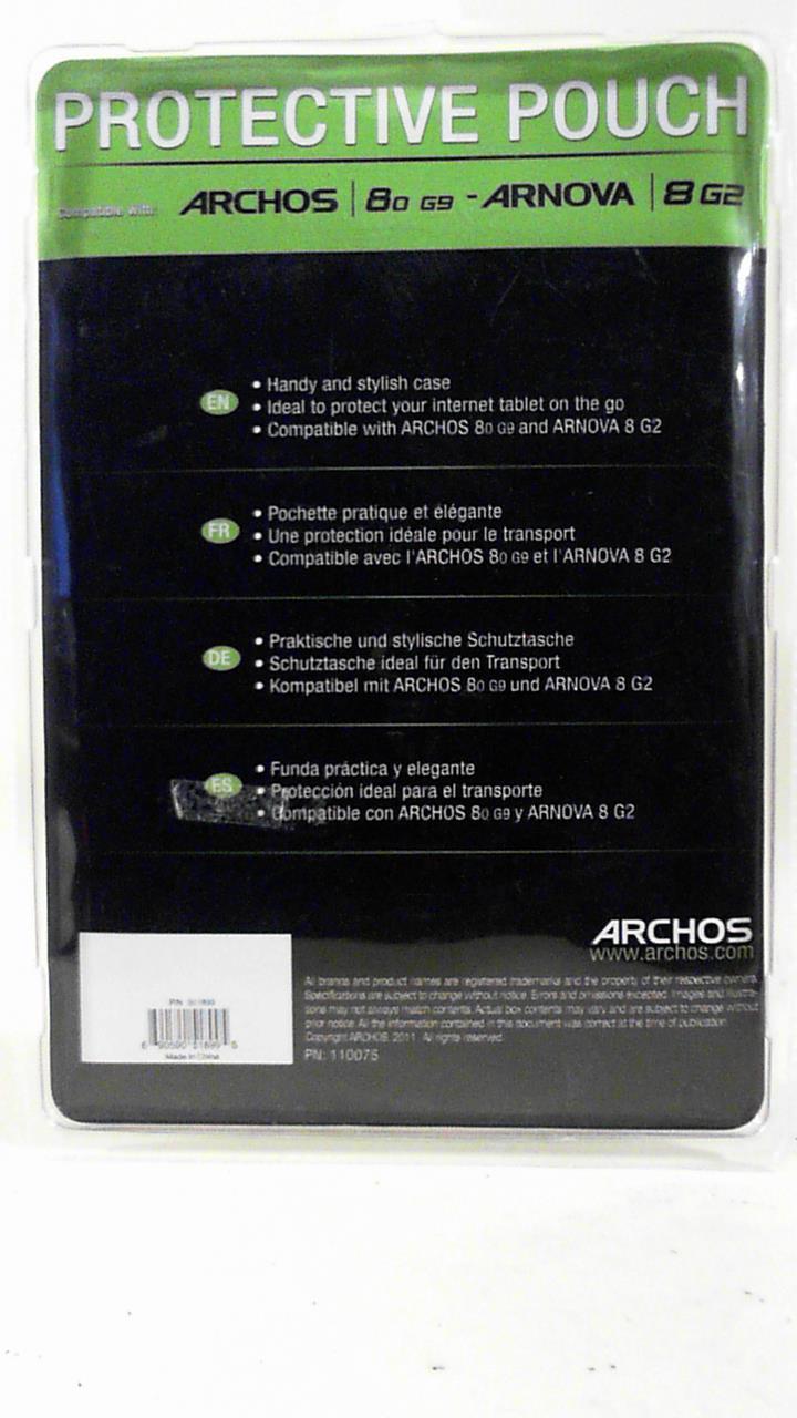 Archos Protective Case Tablet Stylish Pouch Folio Cover For 8o G9 8 G2 Black 501899