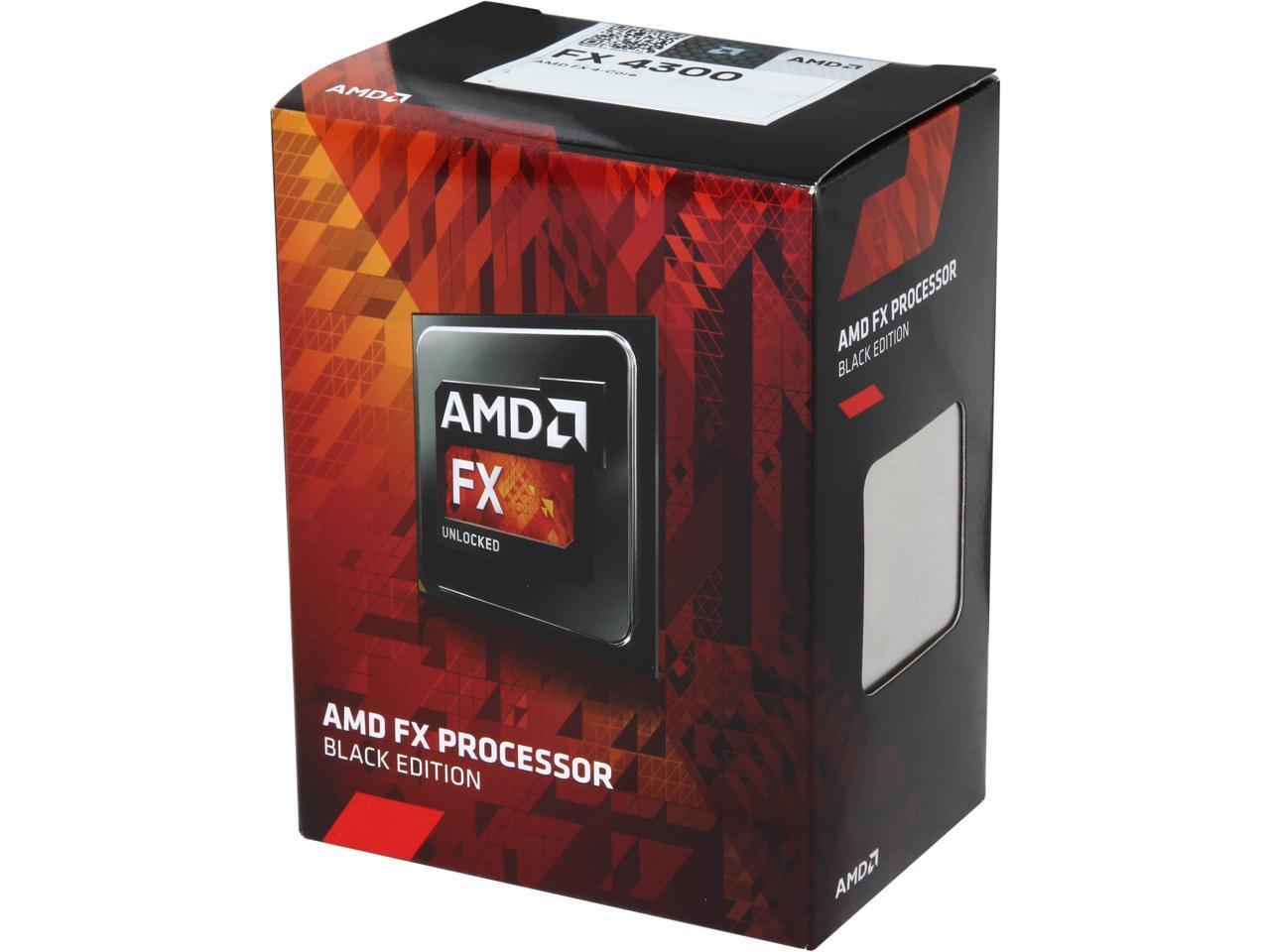 Amd Fd4300wmhkbox Quad-Core Fx-4300 3.8 Ghz 64-Bit Processor Black Edition