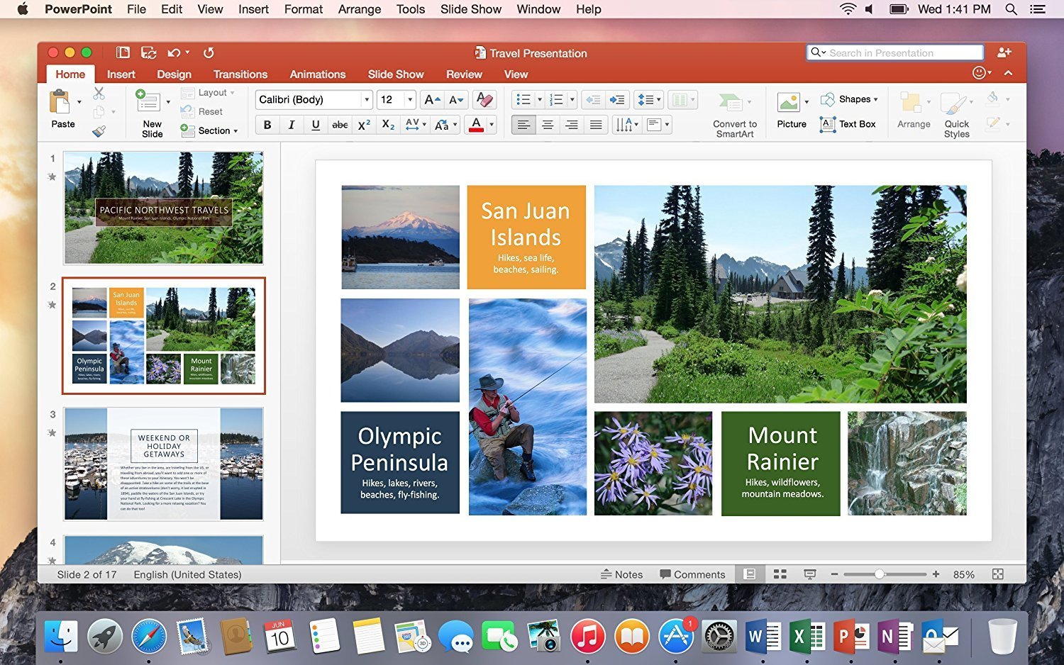 Office Home and Business 2016 for Mac | 1 user, Mac Key Card
