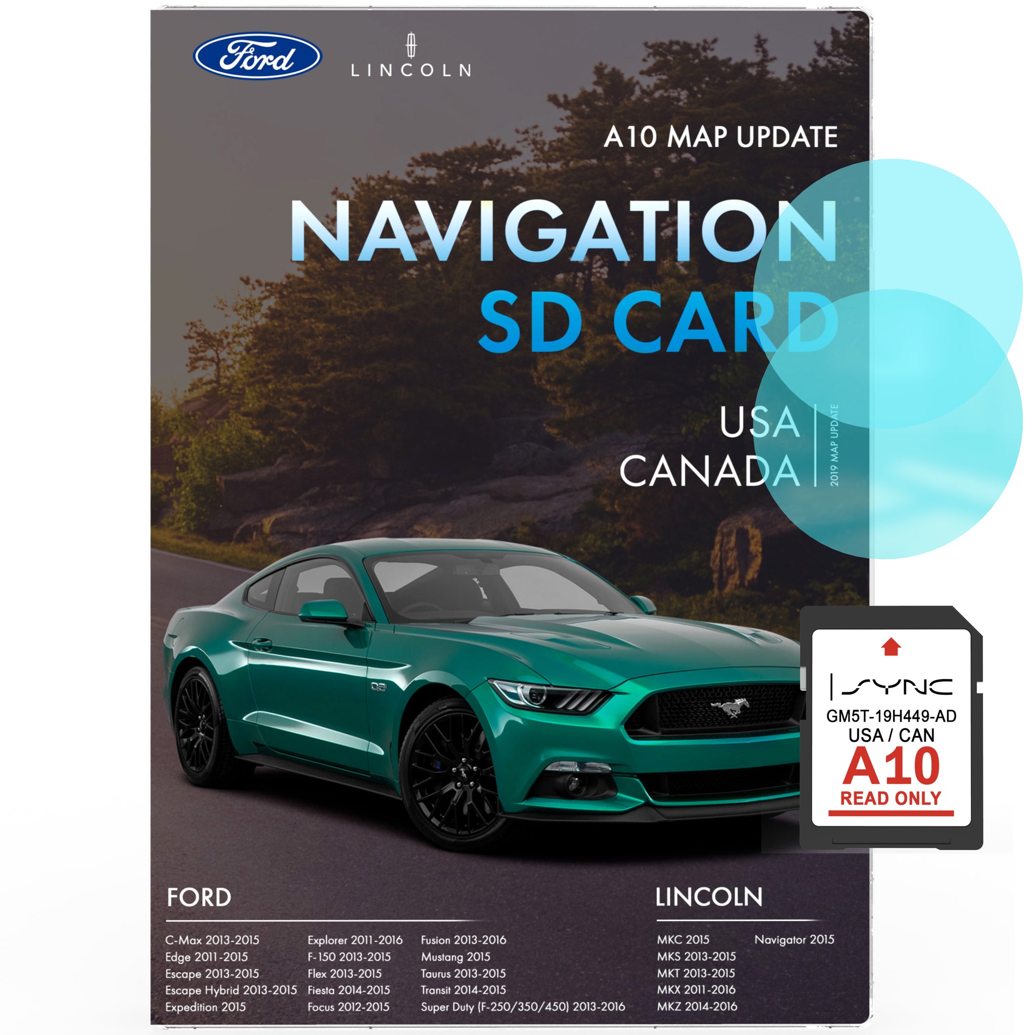 Ford A10 Navigation SD Card w/ Antifog Stickers