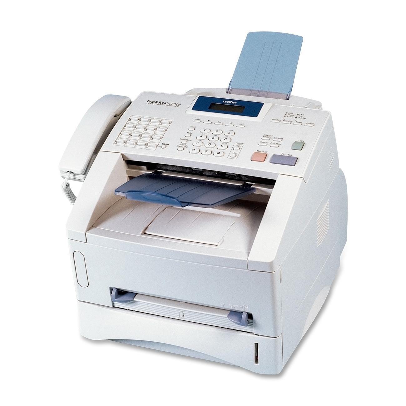 Brother IntelliFAX 4750e Laser Multifunction Printer - Monochrome - Plain Paper Print - Desktop, Off White